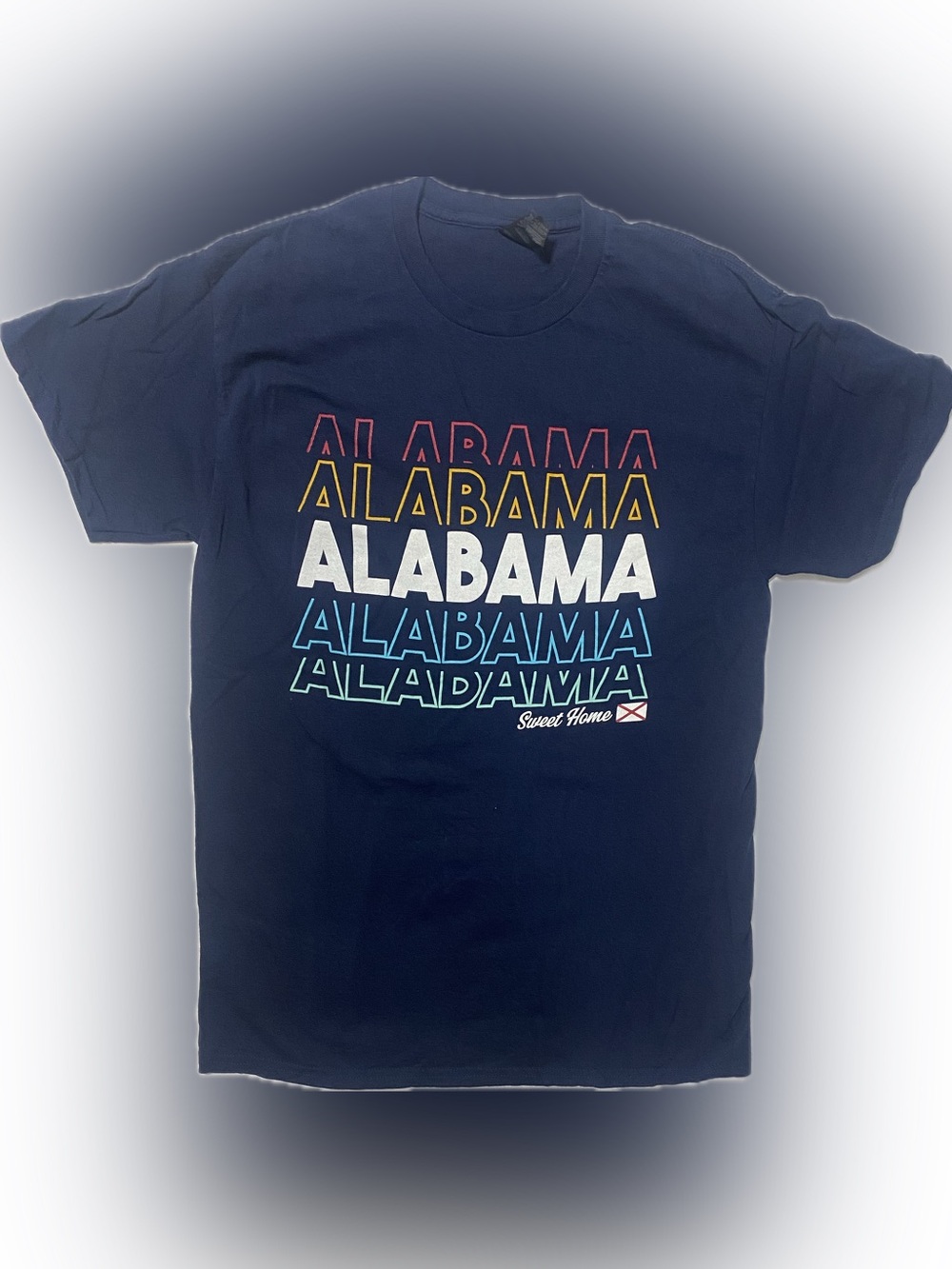 Men's Navy 'Alabama' Graphic Short Sleeve Tee
